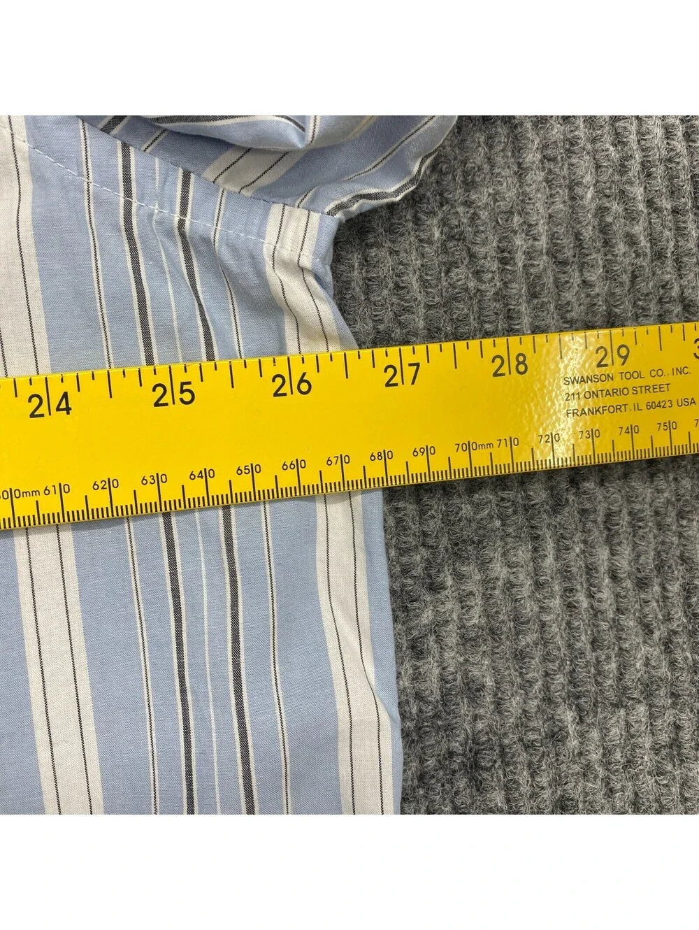 NWT Banana Republic Shirt Mens 2XL Slim Fit Untucked Blue Striped Long Sleeve